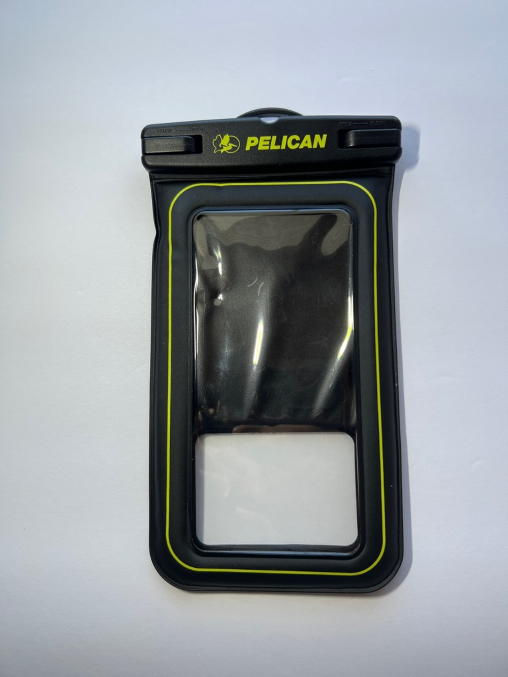 Pelican Black Phone Waterproof Case with Yellow Accents